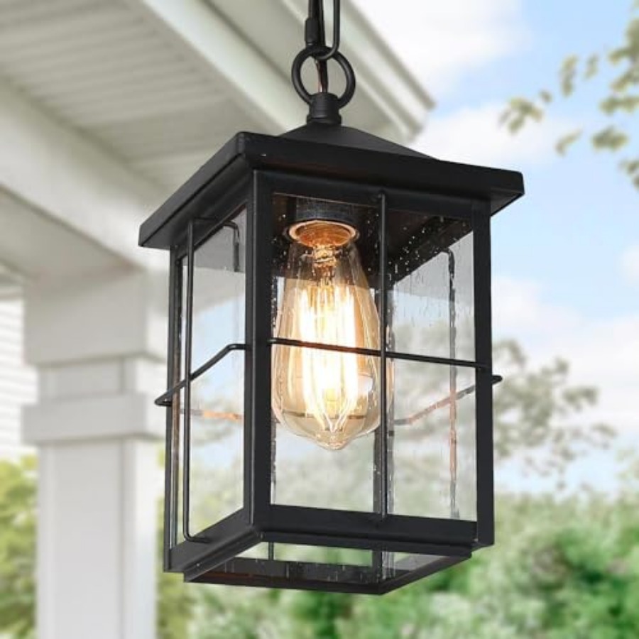 Hanging Outdoor Lighting - Luminaire suspendu d'extérieur, plafonnier noir style