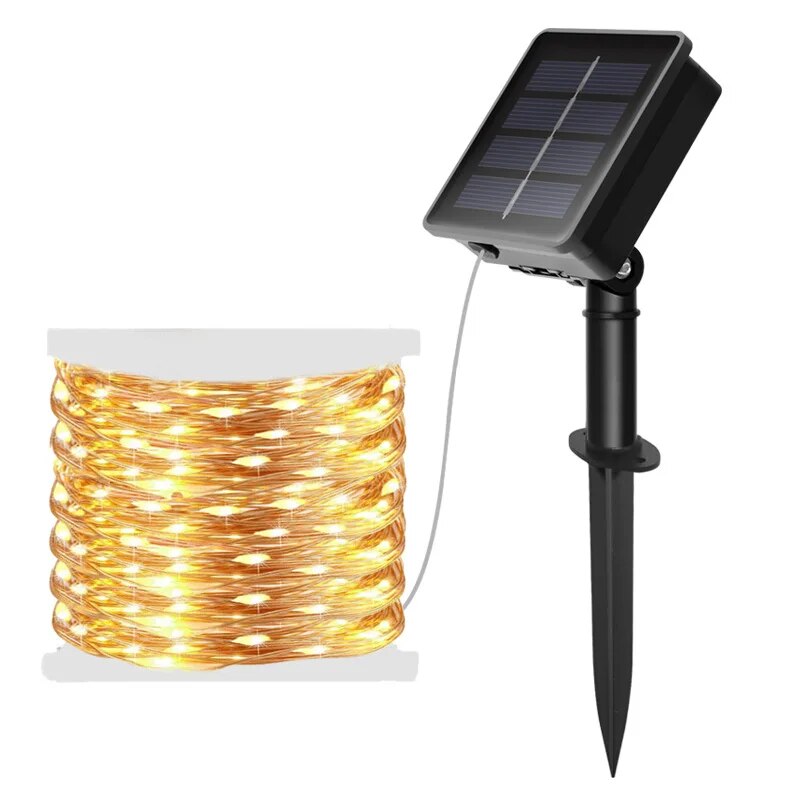 Halo Outdoor Lighting - Guirxiété lumineuse solaire à 100 LED,