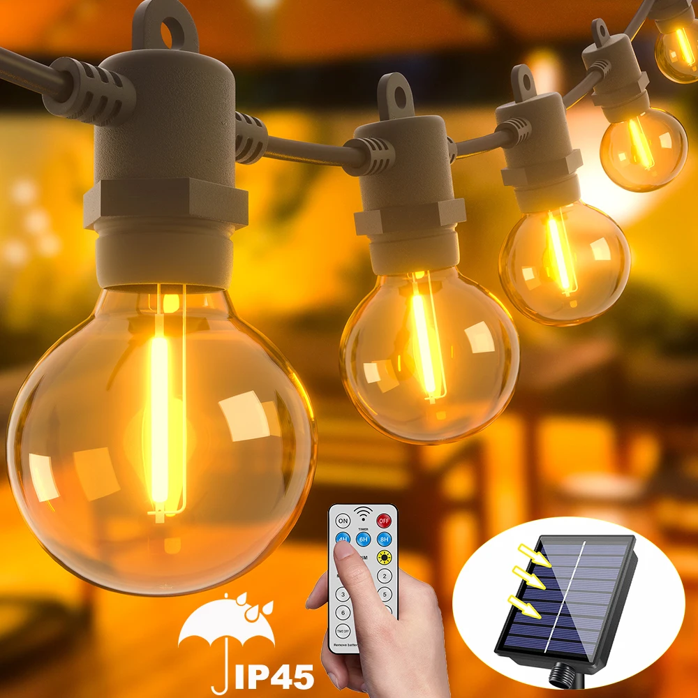 Outdoor Lighting Socket - Guirlande solaire incassable pour l'extérieur, prise
