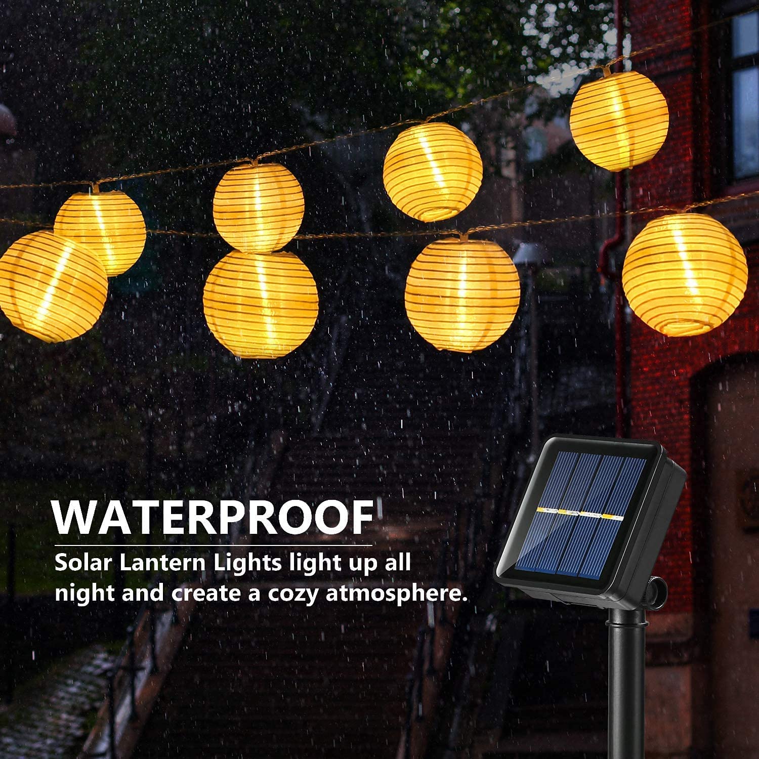 Lanterne étanche chaîne solair - Halo Outdoor Lighting avis et prix