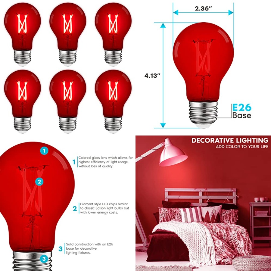 Ampoules LED Edison A19, équiv - Outdoor Lighting And Decor avis et prix
