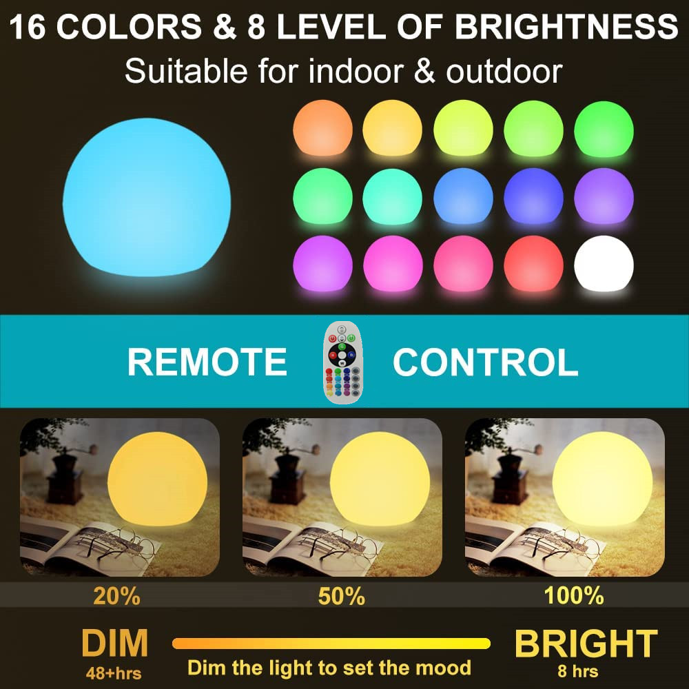 Boule lumineuse LED Rechargeab - Outdoor Lighting For Backyard avis et prix