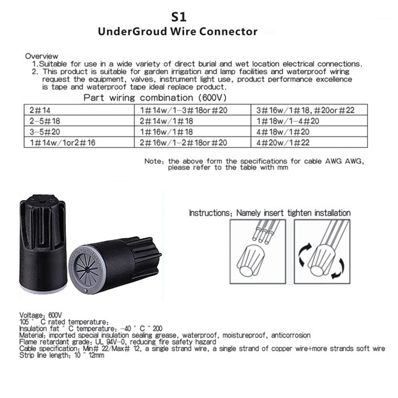 ABJA-connecteurs de fil étanch - Outdoor Lighting Wire Connectors avis et prix