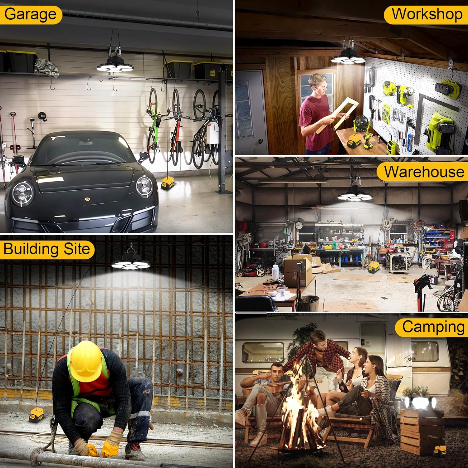 Lampe de chantier à piles, lam - Outdoor Lighting Garage avis et prix