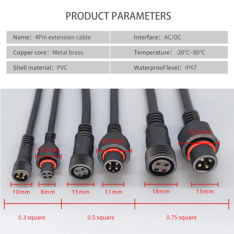 Câble de prise mâle femelle 4  - Outdoor Lighting Wire Connectors avis et prix