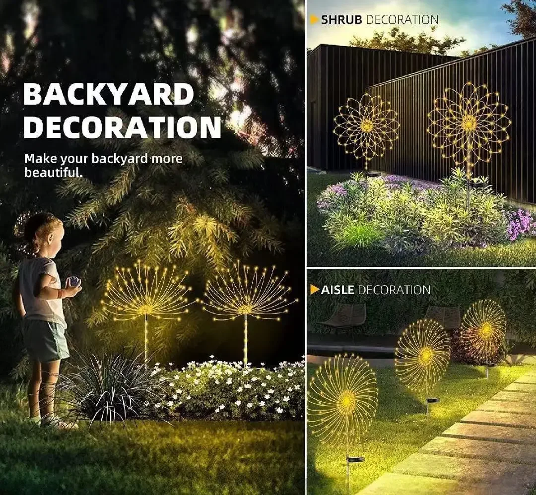 200LED feu d'artifice solaire  - Wired Pathway Light avis et prix