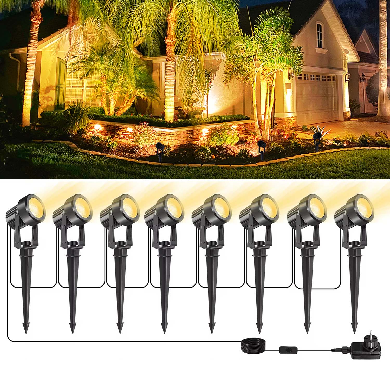 4/6/8 LEDS 3000K projecteur ex - Outdoor Lighting Low Voltage avis et prix