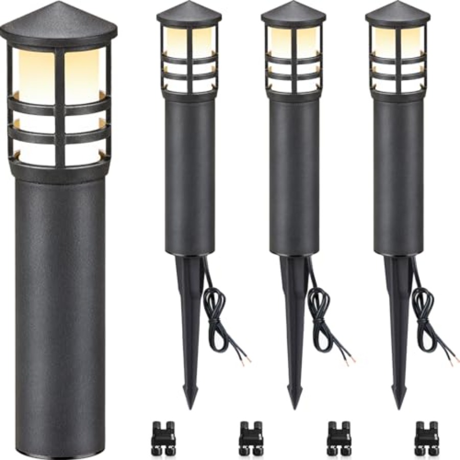 Lot de 4 lampes de chemin à ba - Outdoor Lighting Low Voltage avis et prix